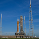 SLS on the launch pad at Kennedy Space Center in Florida.